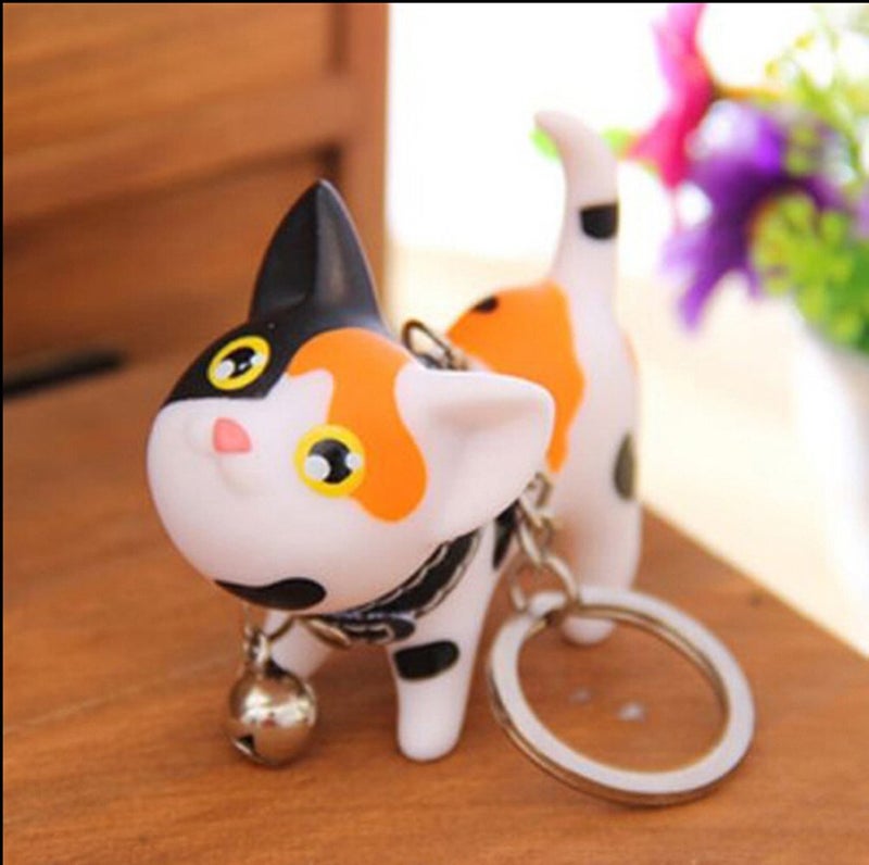 JOYJULY Cat Key Chain Kitten Keyrings for Car Key Chain Kawaii Adorable Bag Pendant Toy,Gift Idea for Girls, Women and Men - Image 2